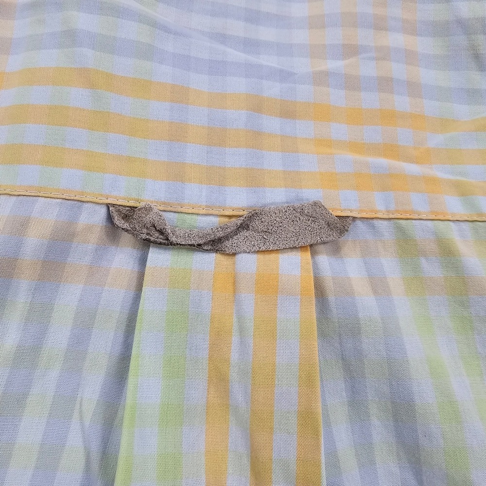 Phat Farm Button Down Shirt MENS XL Yellow Blue Plaid Vintage Y2K Streetwear - Picture 9 of 16